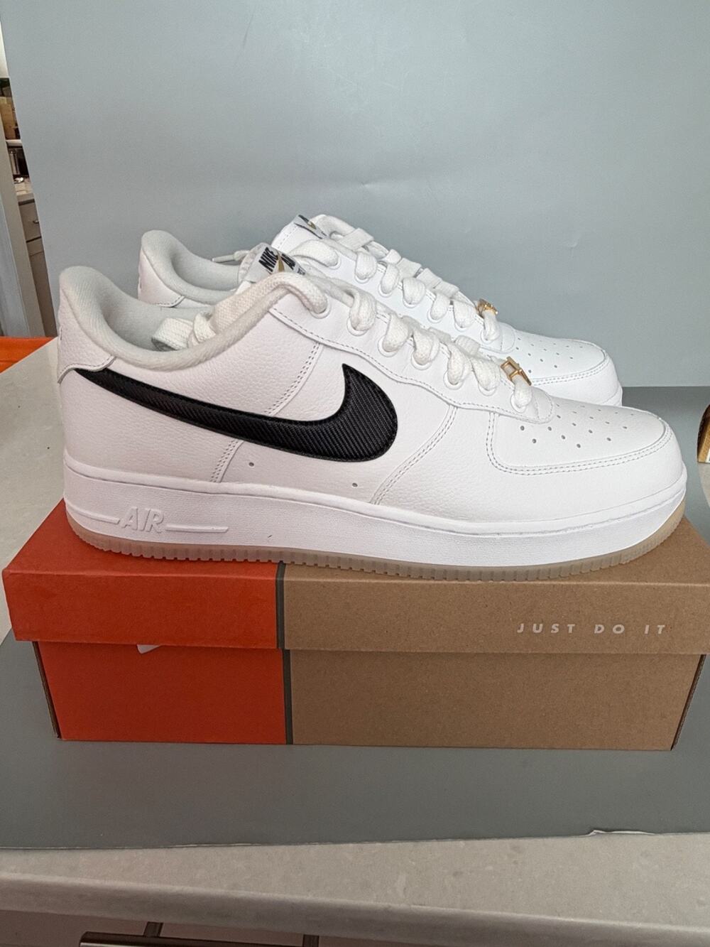 New Nike Air Force 1 ‘07 PRM Bronx Origins White Black Men’s 14 DX2305-100 S4